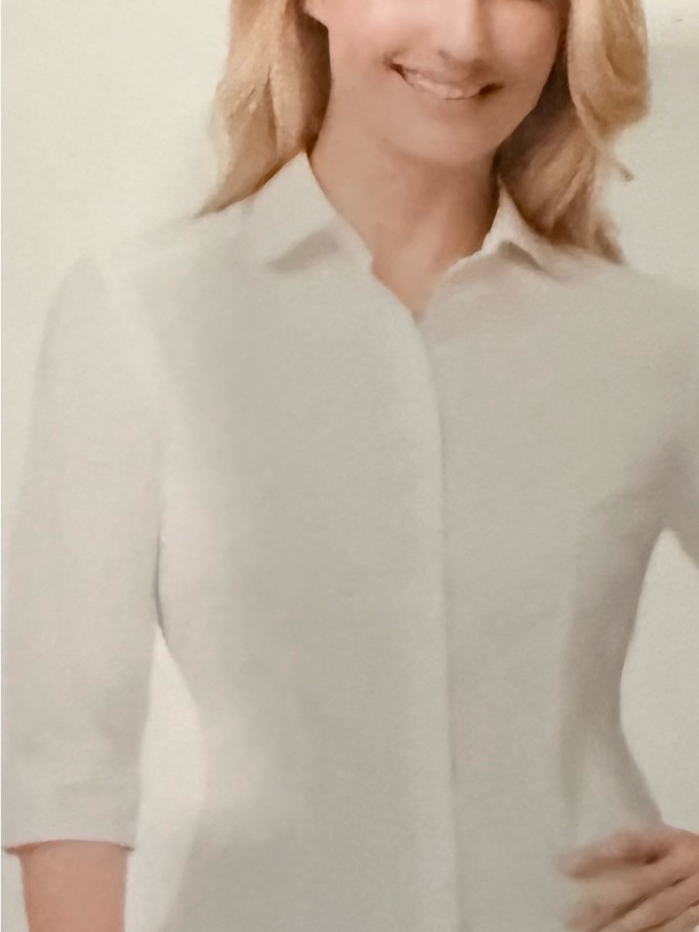 Lee Women’s in Black Collared Button-Front Dress Shirt Slimming Sz.M